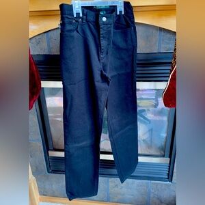 Women’s Ralph Lauren, black five pocket jeans size 8 EUC